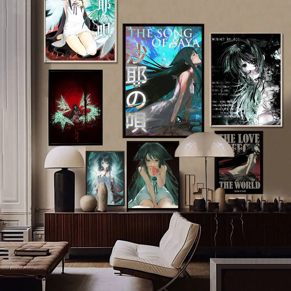 S-Saya no Uta The Song of Saya Classic Vintage Posters Decoracion Painting Wall Art White Kraft Paper Kawaii Room Decor