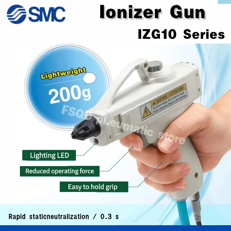 

IZG10-0801 0802 0803 08N-01-02 IZG10-CG1 CG2 CP NT A001-01 02 SMC type Ionizer Gun IZG10 Series