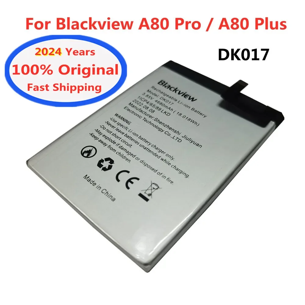 Оригинальный аккумулятор DK017 2024 года 4680 мАч для Blackview A80 Pro A80Pro / A80 Plus A80Plus мобильный телефон аккумулятор + Инструменты