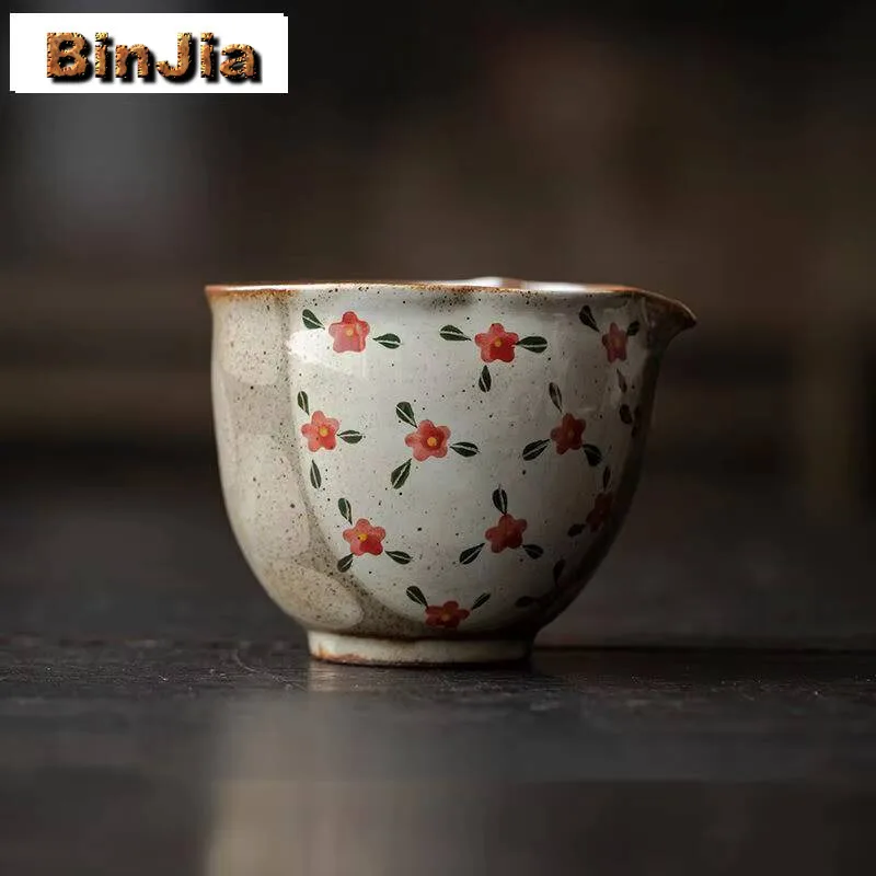 

150ml Underglaze Color Handpainted Little Flower Fair Cup Tea Pitcher Creative Sharing Pot Cha Hai Justice Services Gift Craft