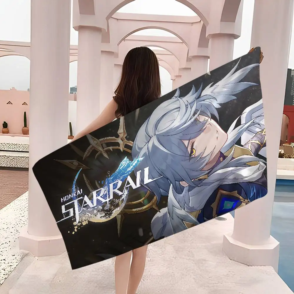 Sunday Honkai Star Rail Bath Towel Microfiber Soft Water Absorbing Breathable For Girl Kids Decorative Cartoon Beach Towel