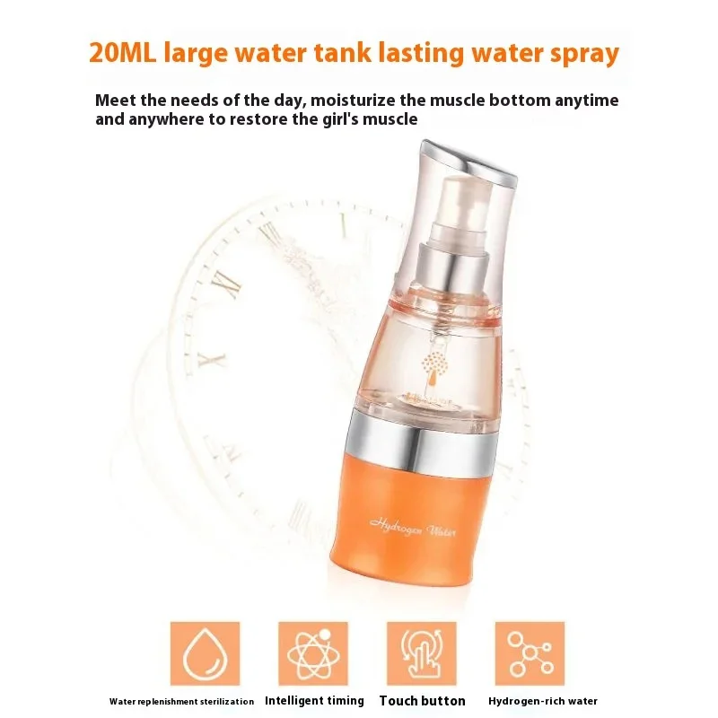 Pulvérisateur d'eau portable à l'hydrogène, humidificateur hydratant, bouteille de pulvérisation de beauté pour femme, production d'eau de rine hydrogène