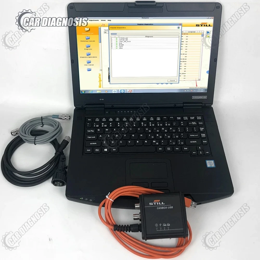 

CF54 Laptop Original for Still Forklift Diagnose Tool STED 8.21 for Still CANBOX 2 50983605400 Incado Forklift Scanner Tools