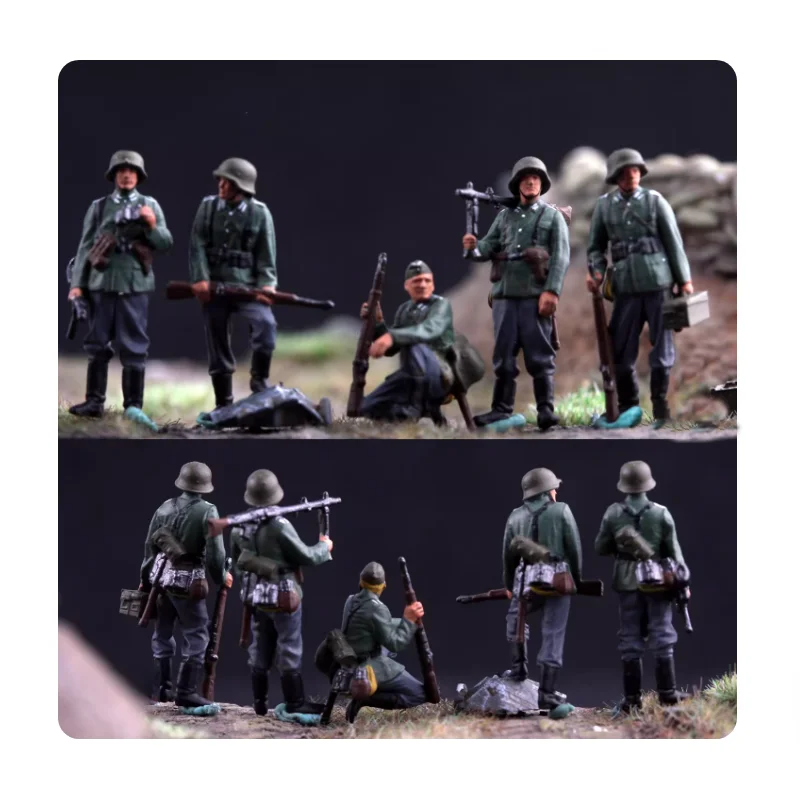 

Масштабная модель 1:72 из смолы: 5 немецких пехотных фигурок для сцен с танками и вертолетами. Коллекционные декоративные подарки для демонстрации.