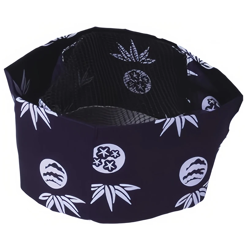 قبعة الطاهي للمطبخ على الطراز الياباني Izakaya Sushi Restaurant Chef Cap للجنسين قابلة للتنفس لتقديم الطعام في الفنادق والنادل قبعة العمل