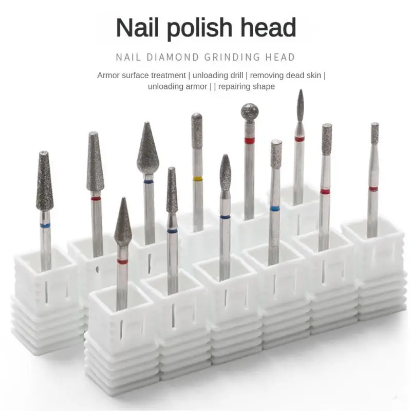 Russian Manicure Cutters Barrel Nail Drill Bits 3/32" Rotary Burr Cuticle Burr Electric Drills Accessories Tools