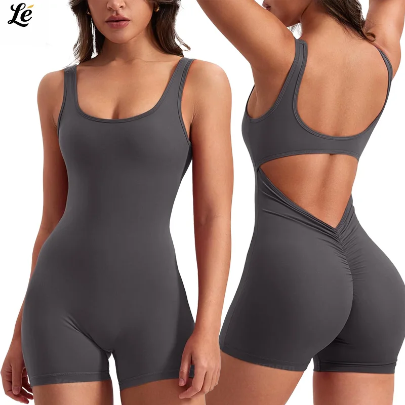 

Sexy Sleeveless Backless Jumpsuit Yoga Bodysuit Workout Gear Summer Beach Fashion For Gym Yoga And Outdoor Activities