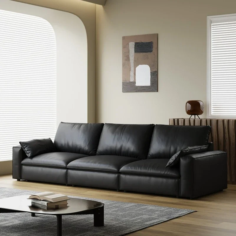 

Tofu block sofa Italian minimalist living room small apartment Nordic simple modern high backrest latex sofa