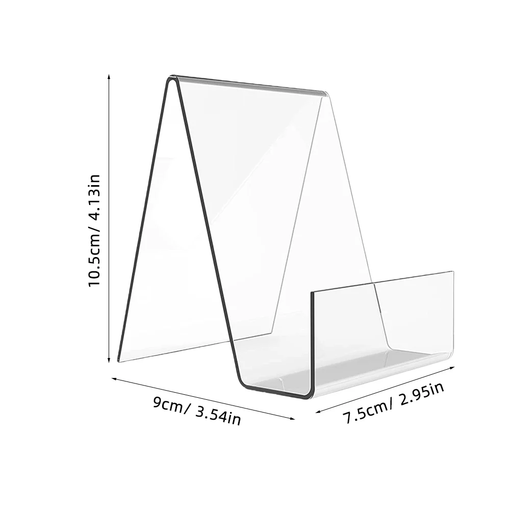 3 Pcs Transparent Display Stand Book Rack Magazine Acrylic Easel Clear Showing for