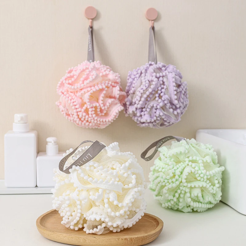 

Soft Mesh Bath Sponge Balls Skin Cleaning Brush Shower Puff Body Cleaner Exfoliating Scrubbers Bath Flower Bathing Accessories