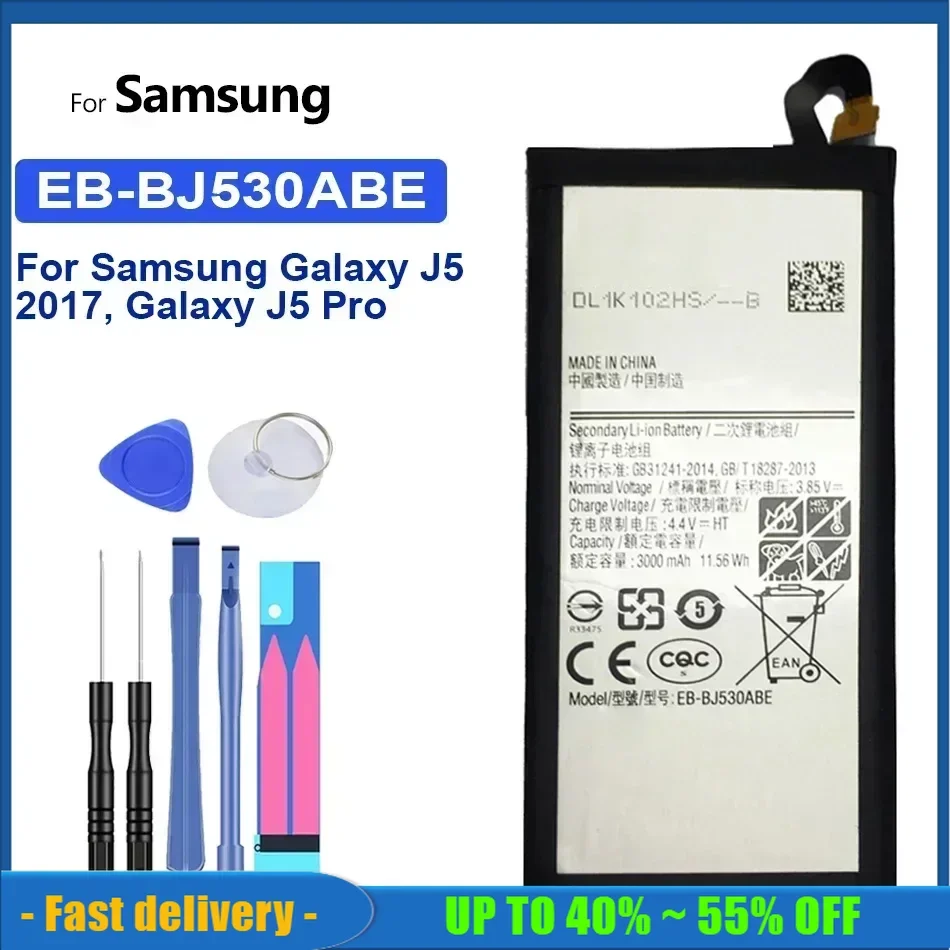 

Mobile Phone Battery EB-BJ530ABE 3000mAh For Samsung Galaxy J5 2017,for Galaxy J5 Pro,SM-J530F/DS,SM-J530K,J530L,J530S,J530Y/DS