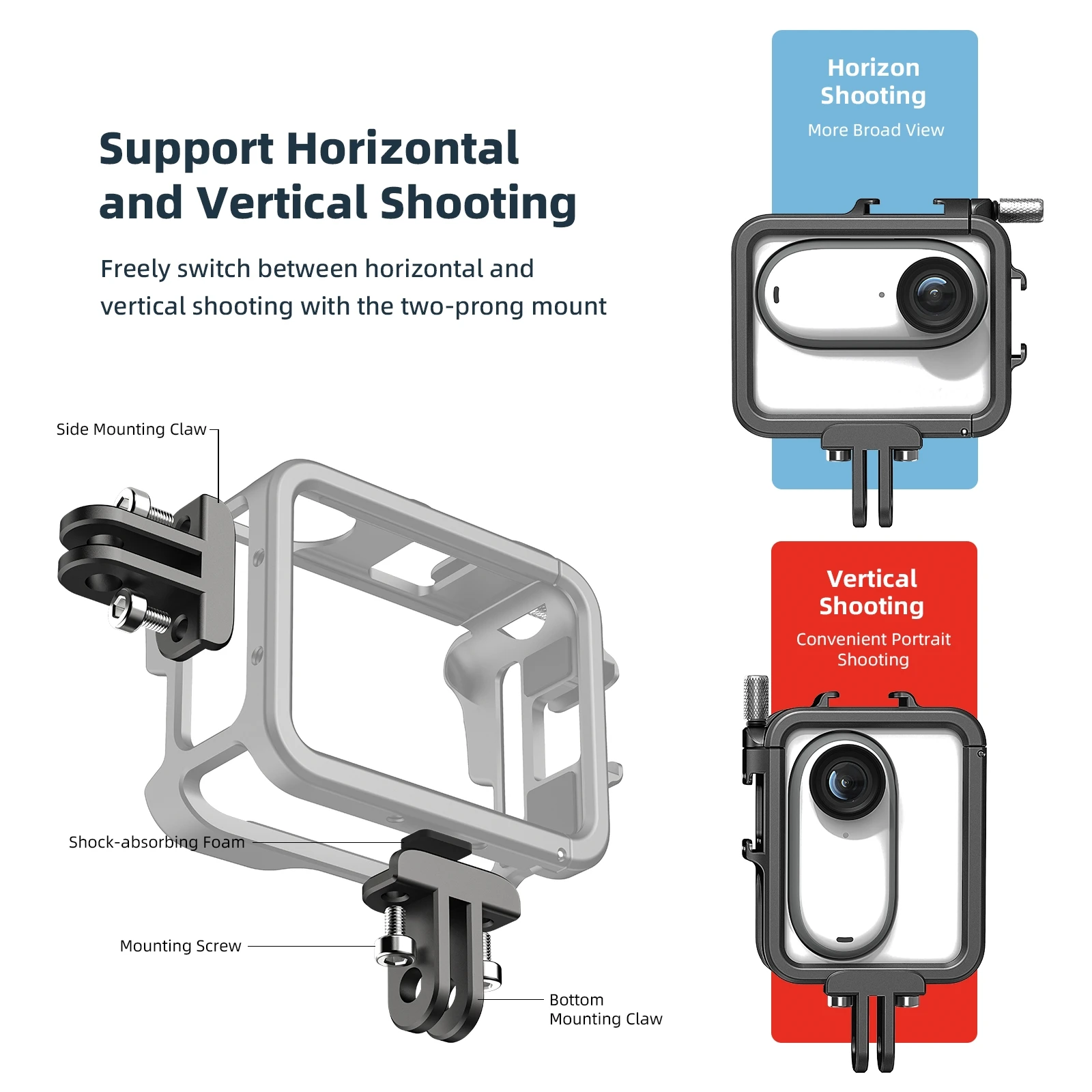 Etui ochronne na Insta360 GO 3 metalowe klatka dla królika do Insta360 360 GO 3 akcesoria ochronne