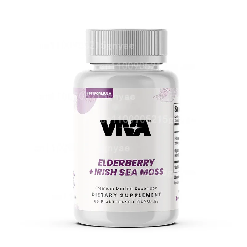

Seaweed Elderberry Gummies with Magnesium, Burdock Root, and Bladder - Daily Nutritional Support, 60 Capsules