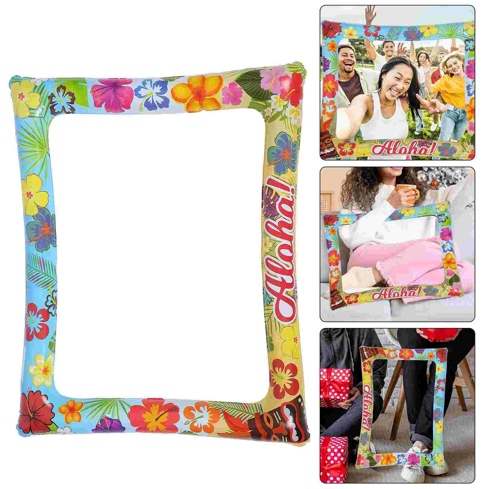 Frame Party Supplies Summer Inflatable Photo Banquet Luau Selfie Hawaiian Booth 7500X6500X020CM Plastic Blow Props