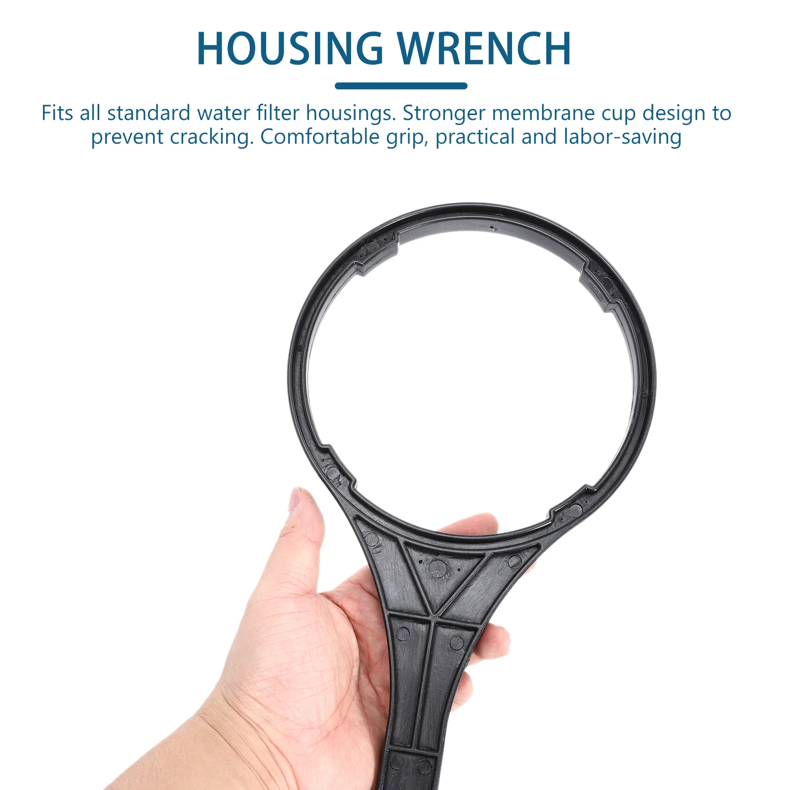 

3pcs Filter Canister Spanner High-Grade Plastic Wrench For Water Purifier Housing Easy To Use Black Smooth Surface Safe