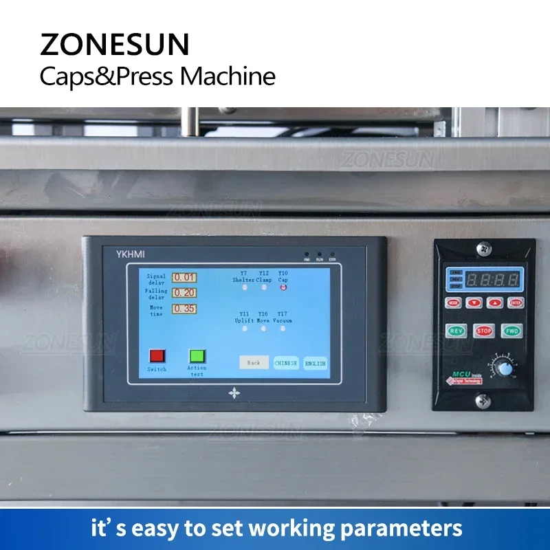 ZONESUN ZS-XG1870G Automatic Pneumatic Sprayer Sealing Machine Perfume Bottle Capper Fragrance Packaging Equipment