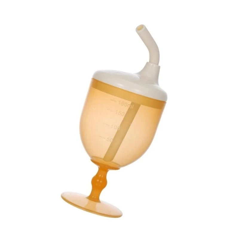 

J15U Infant Toddler No Spill Drinking Cup with Ergonomic Design, Lovely Baby Sip Cup 180ML Capacity for Daily Home