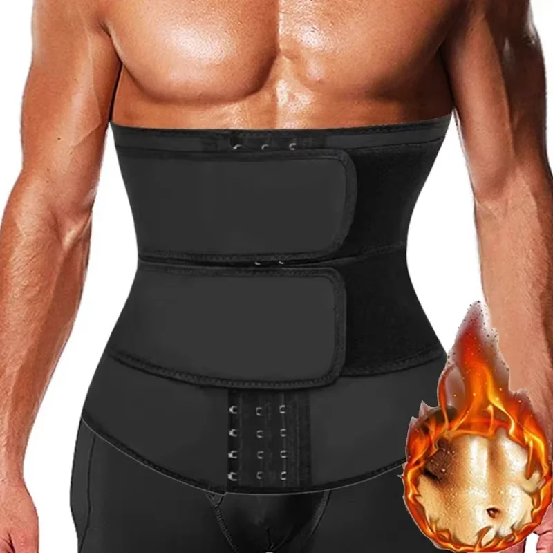 Men Waist Trainer Sauna Sweat Slimming Belt Abdomen Body Shaper Corset Fat Burner Workout Cincher Compression Strap Fitness