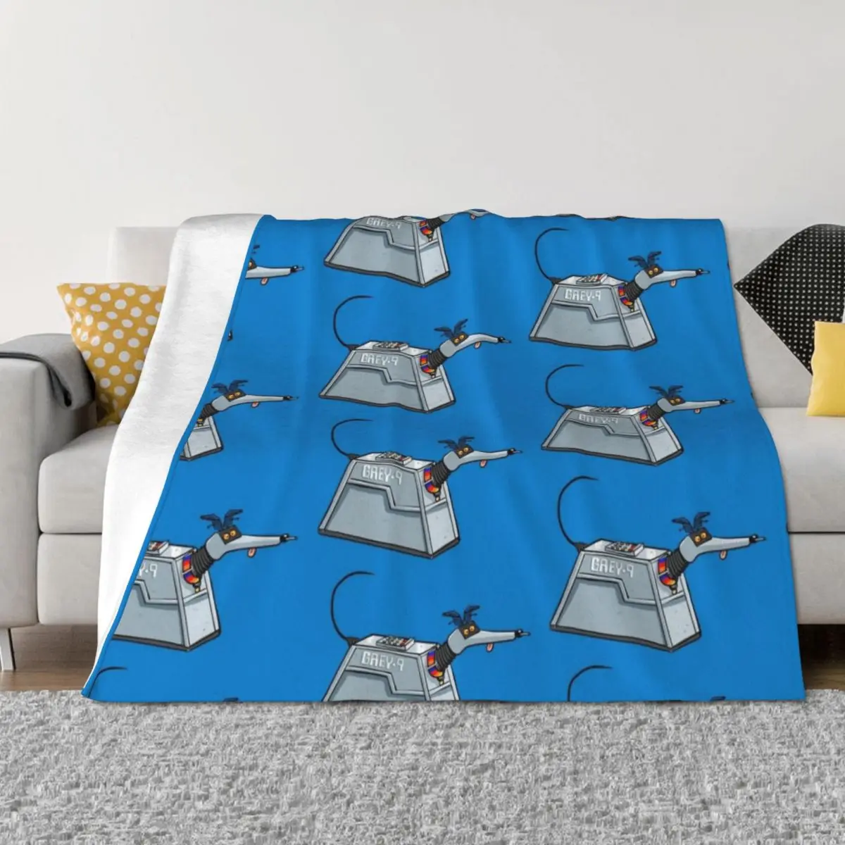 Grey-9 Throw Blanket Single Personalized Gift Picnic Stuffeds Blankets
