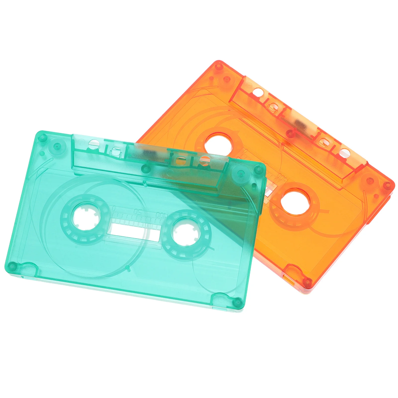 

2Pcs Vintage Cassette Tapes Blank Audio Decorative Accessories Music Party Supplies Retro Room Decor Cassette Tape Box
