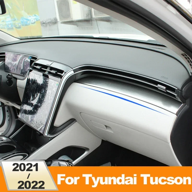 

Car Dashboard Center Control Edge Trim Cover Interior Garnish Sticker Strips For Hyundai Tucson NX4 2021-2023 2024 Accessories