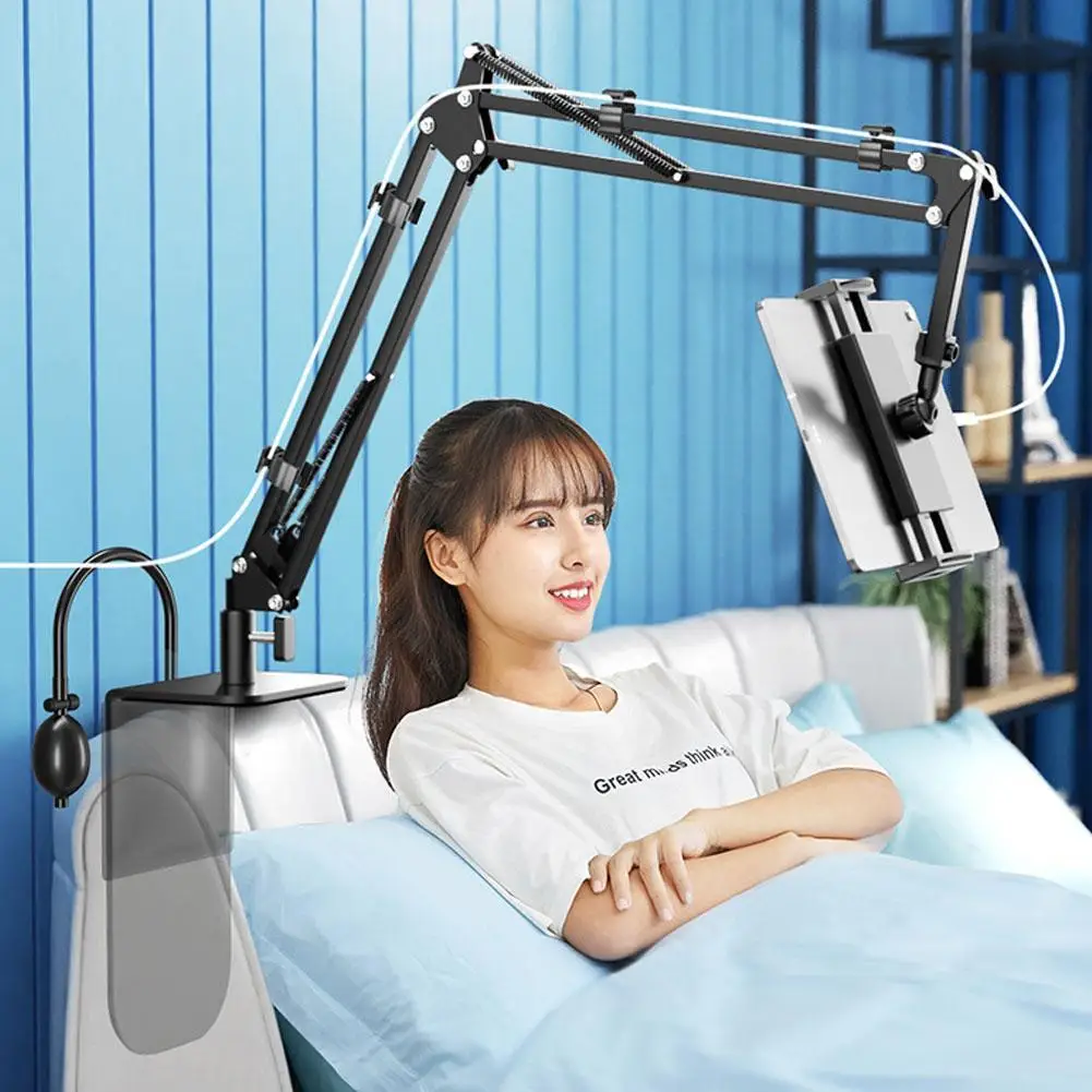 

Tablet Stand Adjustable Long Arm Metal Phone Holder Bed Mount Support For Xiaomi iPad Stand Flexible Arm Cell Phone Holder Bed