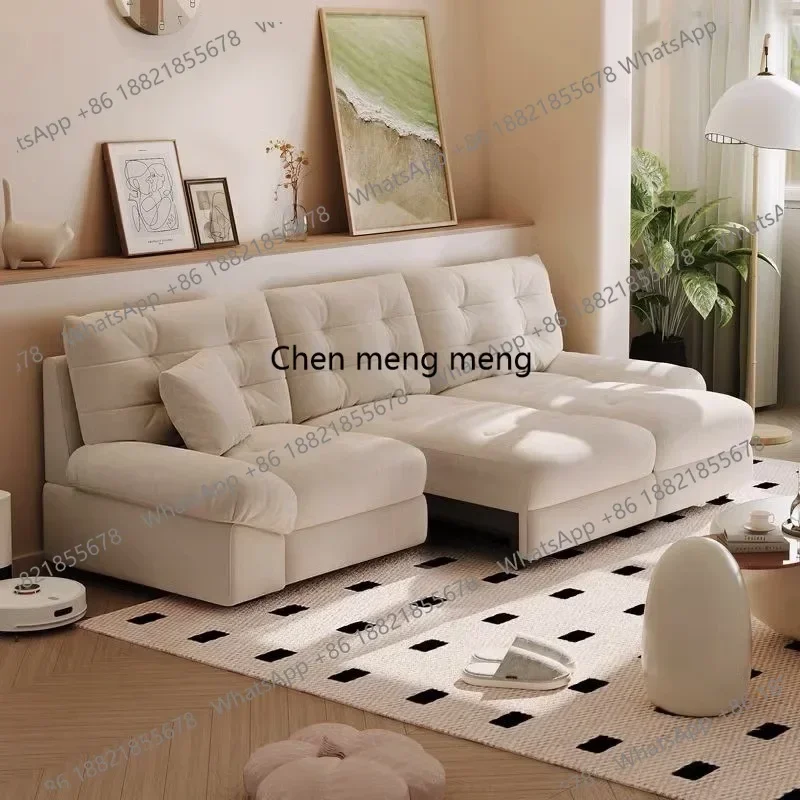 

D182Sofa new type of retractable sofa, living room cat catching cloth multifunctional electric cream wind fabric sofa bed