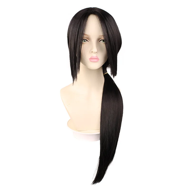 NARUTO Uchiha Itachi Anime Cosplay Wigs 80CM simulated Long Hair Heat-Resistant Black Straight Hair For man Women