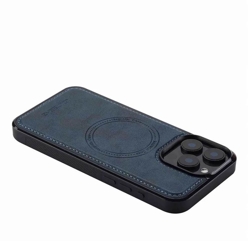 Magnetische Leder-Handyhülle für iPhone 18 17 17e Air 16e 16 15 13 12 11 Pro Max XS Plus Mini Stoßfeste Mag-Safe Weiche Rückseite – Detail 31