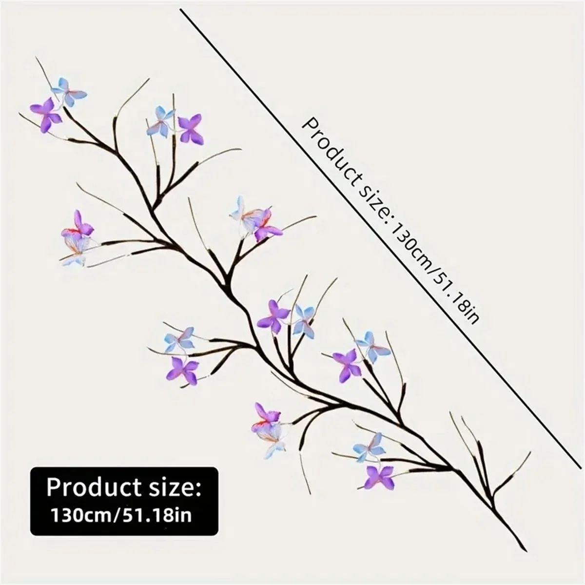 Butterfly Willow Vine LED Lights 30LED 1.3M 8 Modes USB Powered, Warm White Hanging String for Room Home Indoor Decor