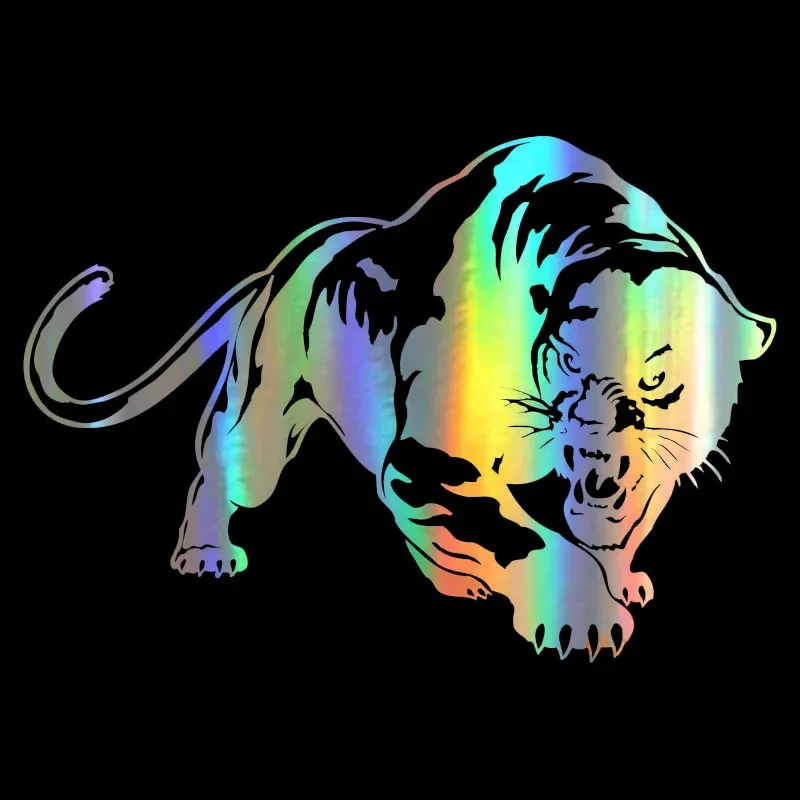 19.5*13.6cm Fiery Wild Panther Hunting Leopard Animal 3D Vinyl Car Sticker Funny Decal Motorcycle Stickers Styling Decal Stcker