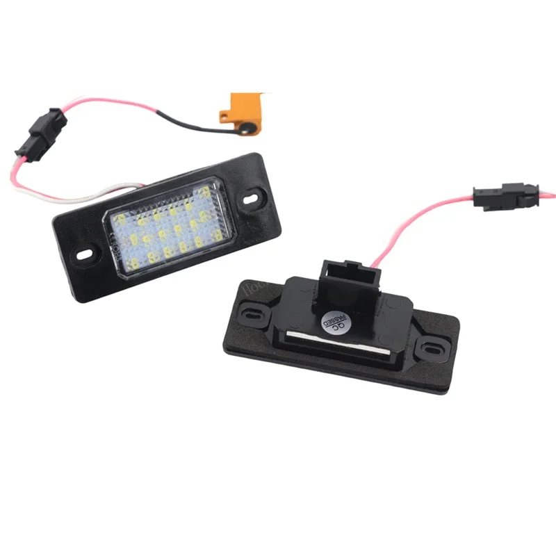 2Pcs LED Car Number License Plate Light 12V For VW Tiguan 09-12 Golf 5 Touareg MK1 Passat B5.5 Porsche Cayenne 955 957 2002-2010