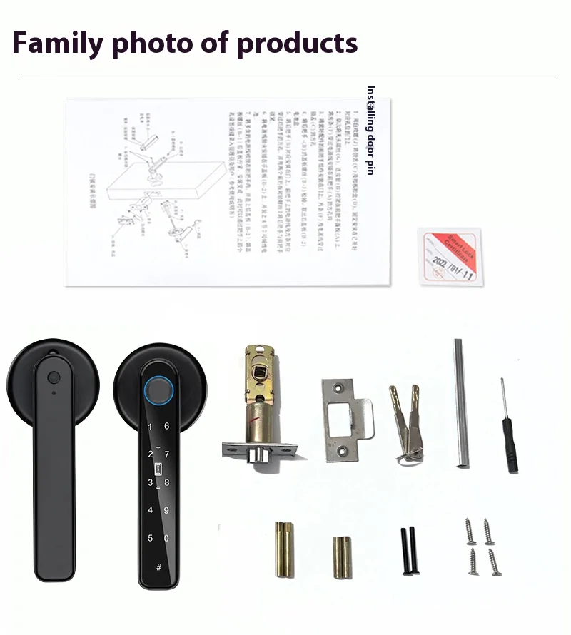 Cerraduras de puerta con Control por aplicación TTLOCK, cerradura biométrica con huella dactilar, BT, entrada inteligente, desbloqueo por aplicación, Digital, Tuya