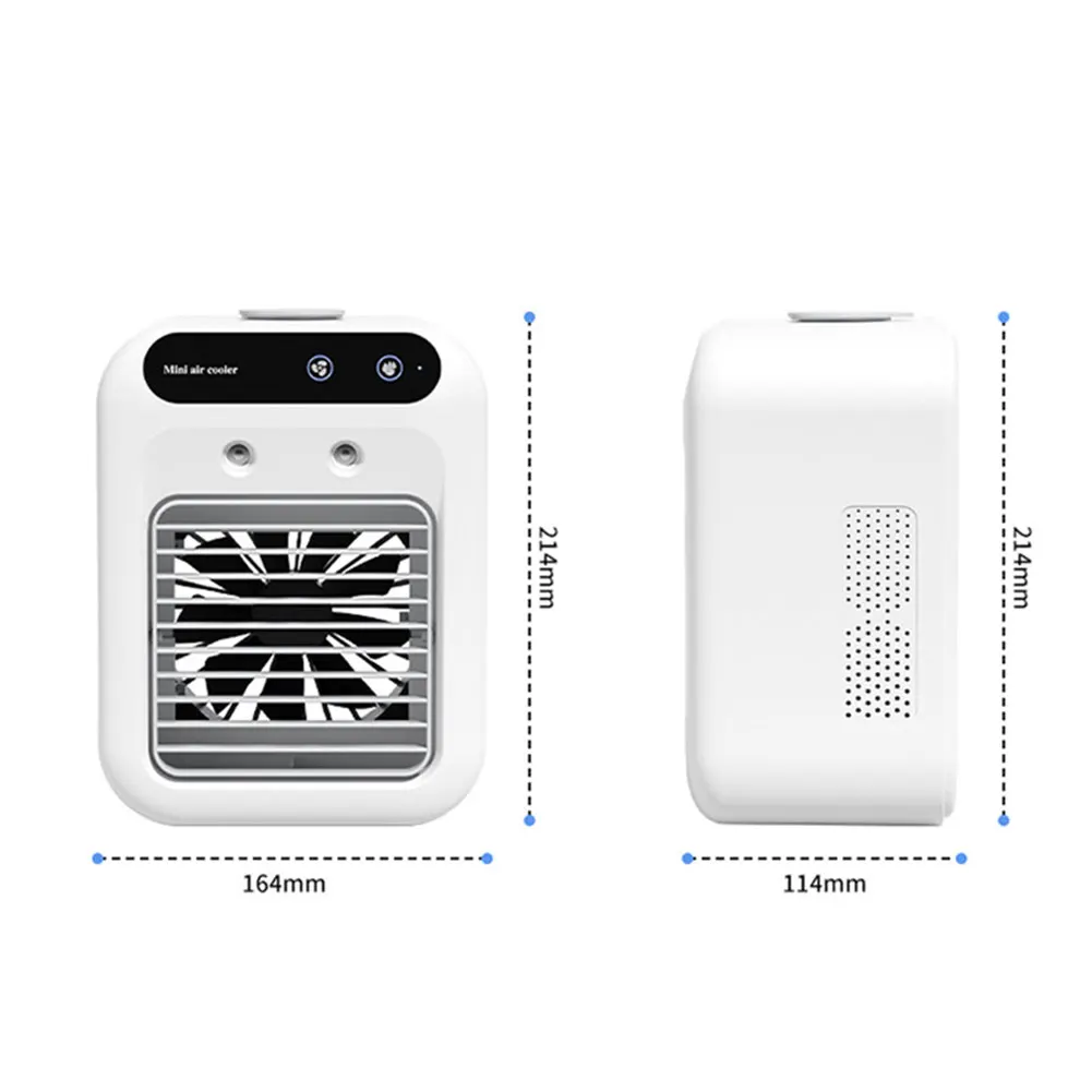 مروحة سطح المكتب USB بسرعتين، مروحة تبريد شخصية، مروحة طاولة هادئة مع مرطب لغرفة النوم والمكتب والتخييم