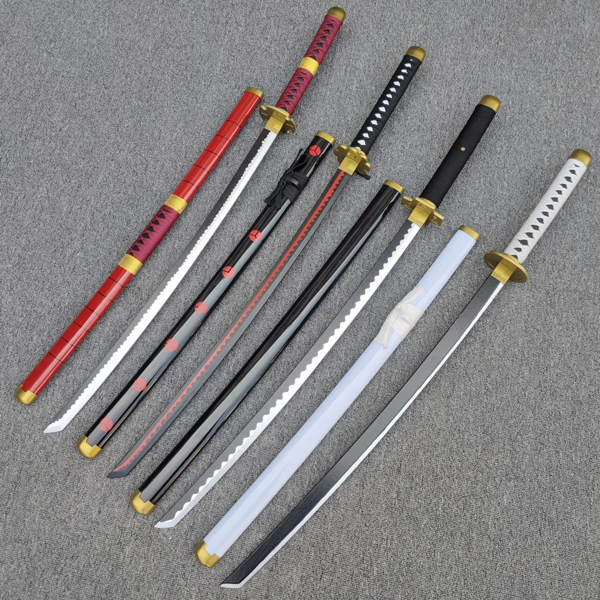 40in Roronoa Zoro Katana Sword Anime Cosplay Costume Holster Ninja Knife Real Size Japanese Katana Original Samurai Sabre Gift