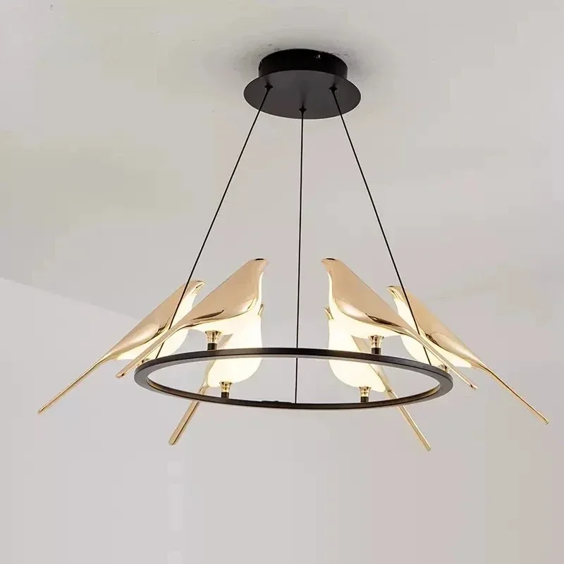Magpie Bird Chandelier Animal Hanging Lamp Children' Room Droplight Modren Style Pendant Light for Home Decor Appliances 2024