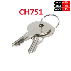 Keychannel-llave Universal de cobre CH751 de 2 piezas, llave de 751CH para cerradura de ascensor, Control de gabinete, habitación, coche, manijas en T, puertas de almacenamiento RV