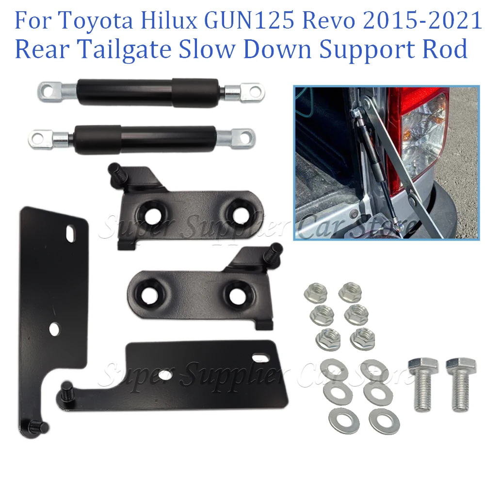 Barra de soporte para puerta trasera de coche, amortiguador de Gas para Toyota Hilux GUN125 Revo, 2015-2021, 1 Juego