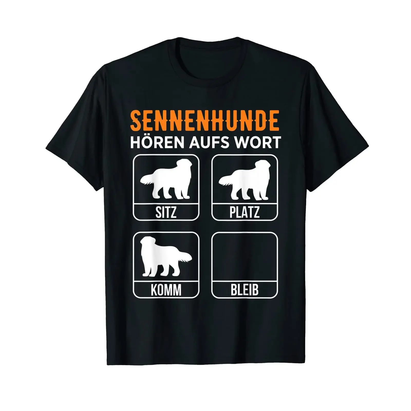 Mountain Dog T Shirt with German text Hören Aufs Wort Hearing vintage Washed homme Casual Slightly Stylish designer clothes