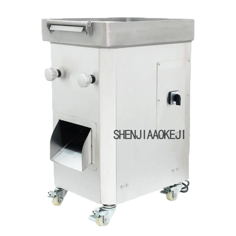 Tagliatrice elettrica della fetta di carne dell'acciaio inossidabile 500 kg/h tagliatrice commerciale della carne 220V 550W tagliatrice della carne