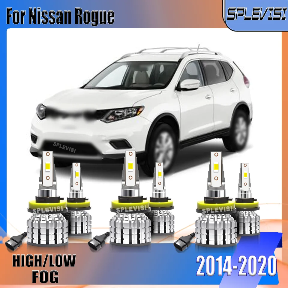 

All-weather Applicable H11/711H9/H8 LED Headlight High/Low Beam Foglamp Set For Nissan Rogue 2014 2015 2016 2017 2018 2019 2020