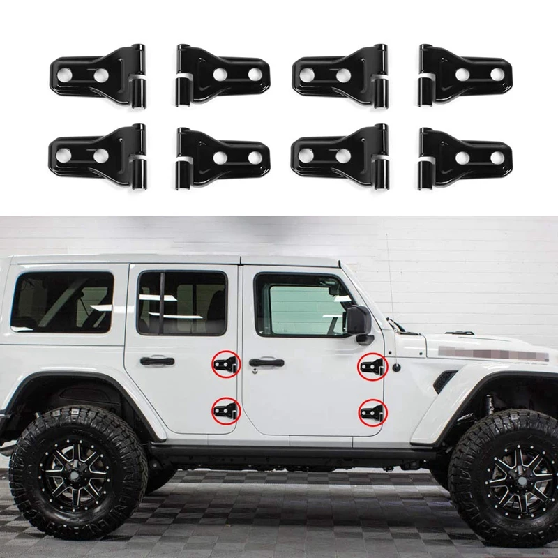 

Door Hinge Cover Protector Trim Kit For 2018-2019 Jeep Wrangler JL & Unlimited Car Accessories