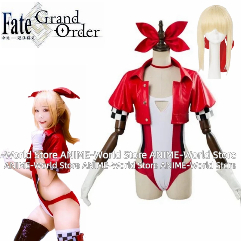 

FGO Fate Grand Order игровые гоночные костюмы Ver Nero Saber Косплей Костюм тамамо no Mae Униформа Рождественский костюм парик