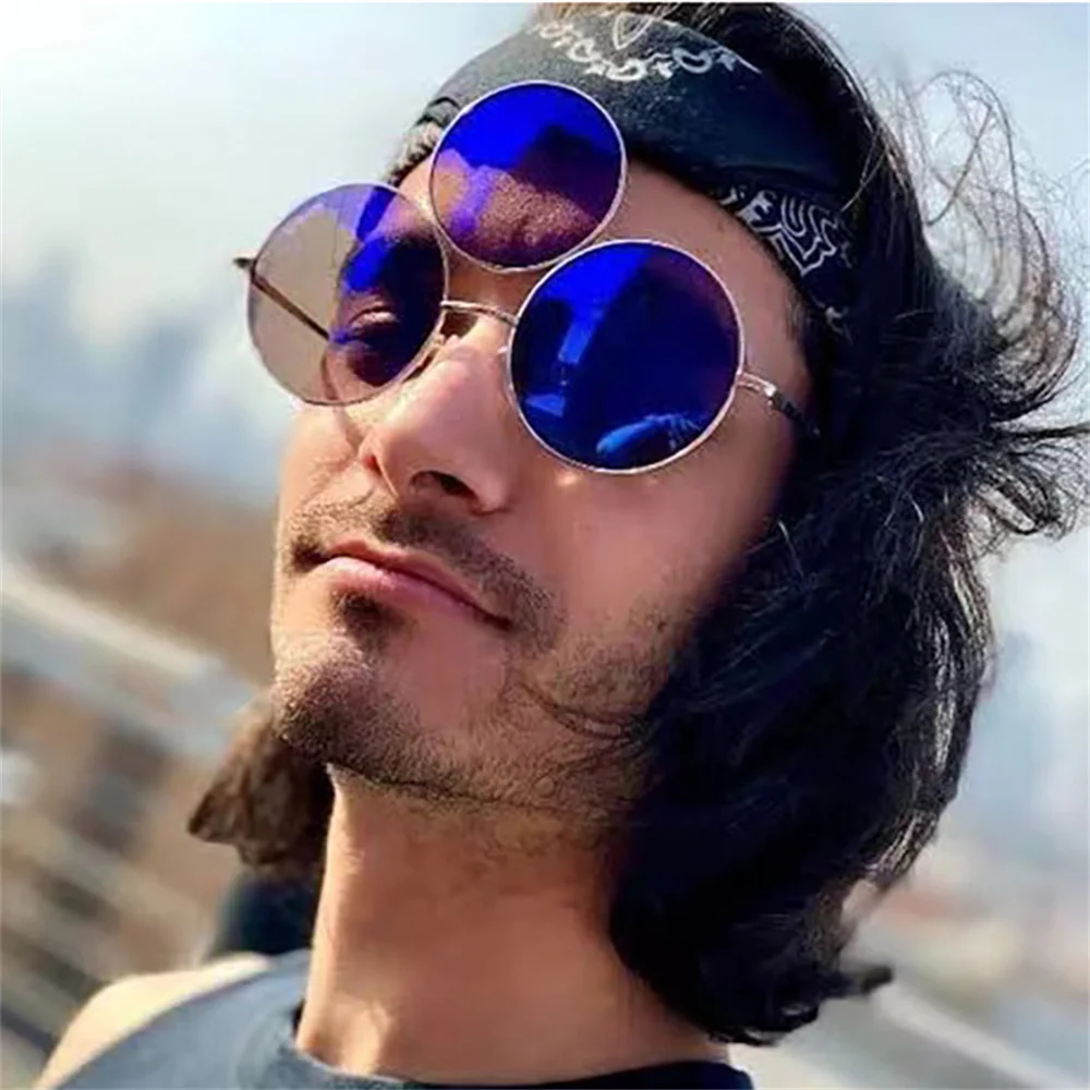 Round Glasses Funny Eyewear Colorful Sunglasses Unisex Party Decoration For Trendy Individuals Cosplay Outdoor Activities
