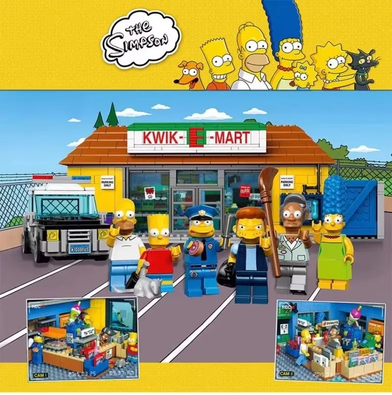 

2179Pcs Kwik E Mart Building Set – Simpsons Convenience Store 71016 Model Blocks, MOC Compatible DIY Toy for Adult Fans, Birthda