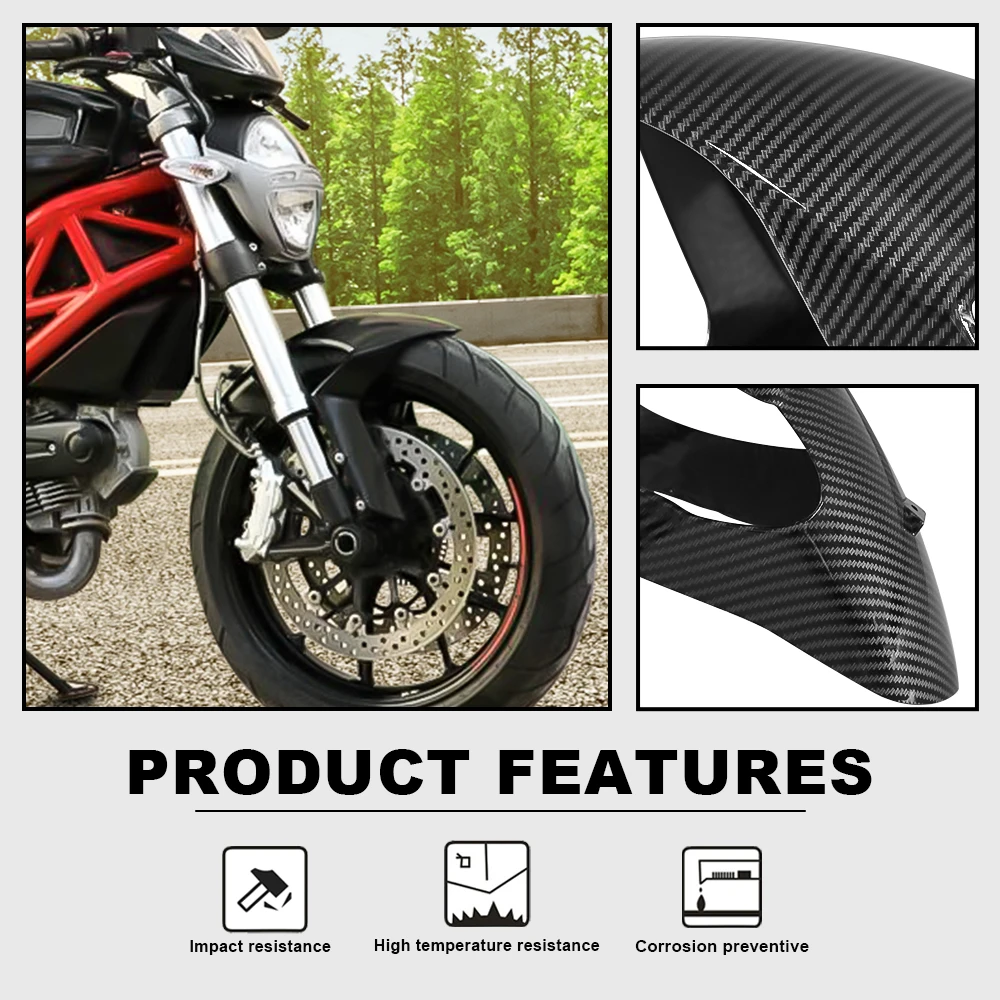 For DUCATI EVO Monster 696 796 795 M1200 1100  Front Fender Motorcycle Fairing Carbon Fiber colour Splash Mud Dust Guard