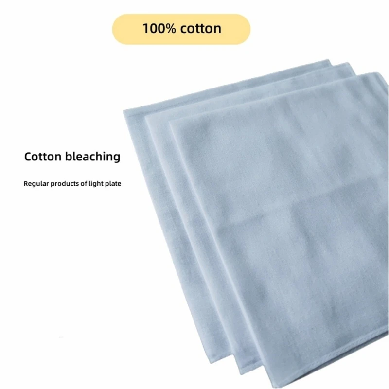 White Sweat Wiping Handkerchief for Kids Men Women Elderly Handkerchief Pocket Handkerchief for Husband Dad Grandfather