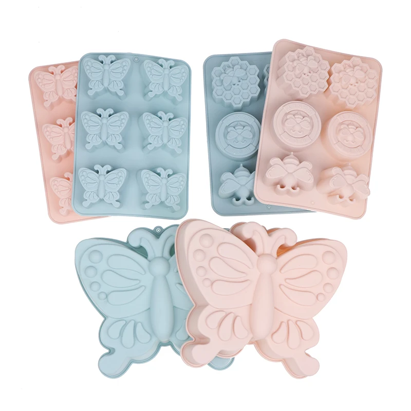 Butterfly Silicone Mold DIY Fondant Cake Decorating Tools Chocolate Bakeware Dessert Cookie Bee Cake Mold Kitchen Accessories