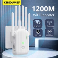 5Ghz AC1200 WiFi Repeater 1200Mbps Wireless WiFi Extender Amplifier 2.4G/5GHz Dual Band WPS Signal Booster Long Range Network