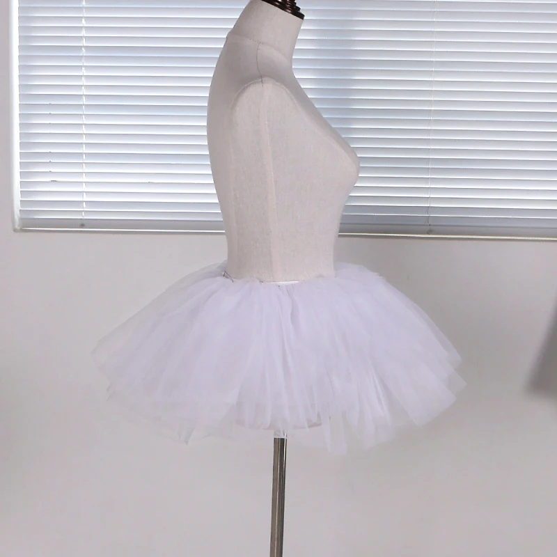 White Black Puffy Tulle Lolita Underskirt Women Cosplay Ballgown Kids Bridal Boneless Petticoats Tutu Dress